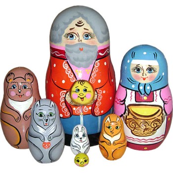 Матрешка "Колобок" 7 перс. арт.Р-45/742 (РНИ) /32