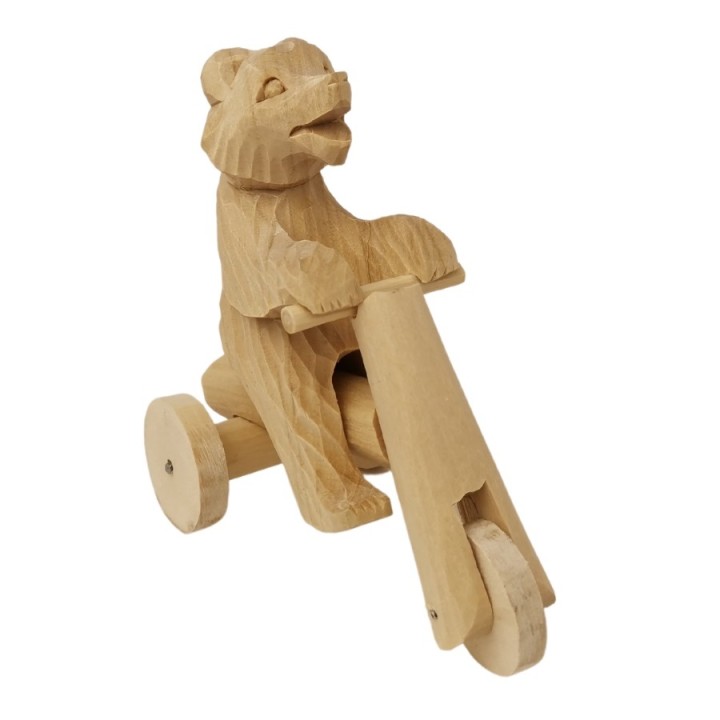 Богородская игрушка "Медведь велосипедист" (РНИ) арт.8362