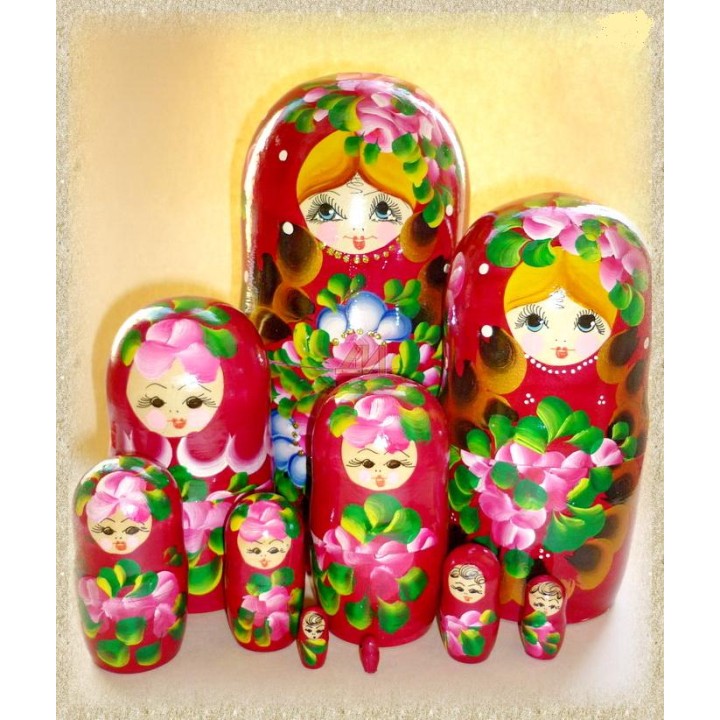 Матрешка 10 в 1 расписная большая арт.7704 (РНИ) /5