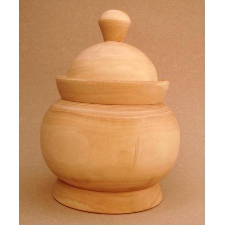 Кухня. Горшочек с крышкой h-15 см.(под роспись) арт.7724