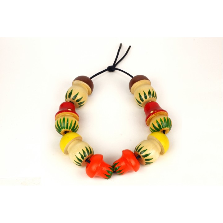 Бусы "Грибы" 8 шт. (РНИ) Р-45/919