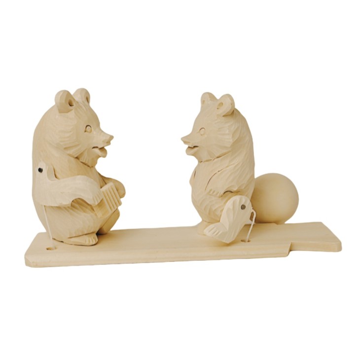 Богородская игрушка "Медведи с гармошкой"(РНИ) арт.8521