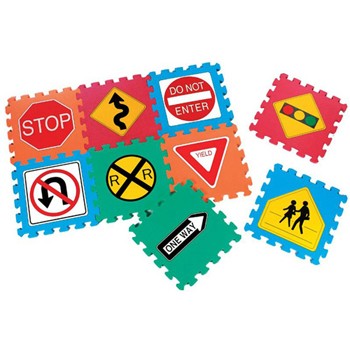 Коврик-пазл MDP-30309 "Дорожные знаки" (9 шт., 30х30 см.) /10