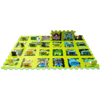 Коврик-пазл MPD-15241 "Мини-Зоопарк" (24 шт. 15х15) /12