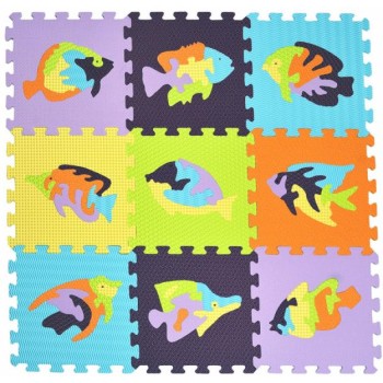 Коврик-пазл MТP-33109 "Мозаика с рыбами" (9 шт., 30х30 см.) /10