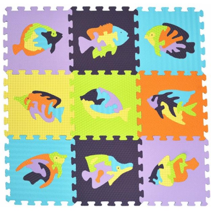 Коврик-пазл MТP-33109 "Мозаика с рыбами" (9 шт., 30х30 см.) /10