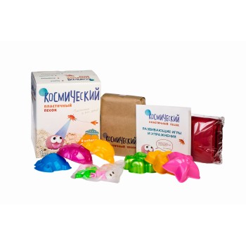 Космический песок. Песочница+формочки 1 кг. "Зеленый" (В КОРОБКЕ) арт. 58571