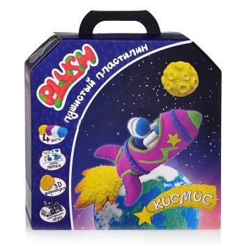 Пластилин пушистый ТМ "PLUSH" Набор "Космос" арт.PL02201809/8