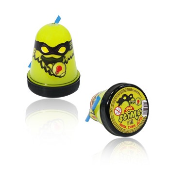 Игрушка ТМ "Slime "Ninja" арт.S130-19 светится в темноте, желтый, 130 г. "боится холода"