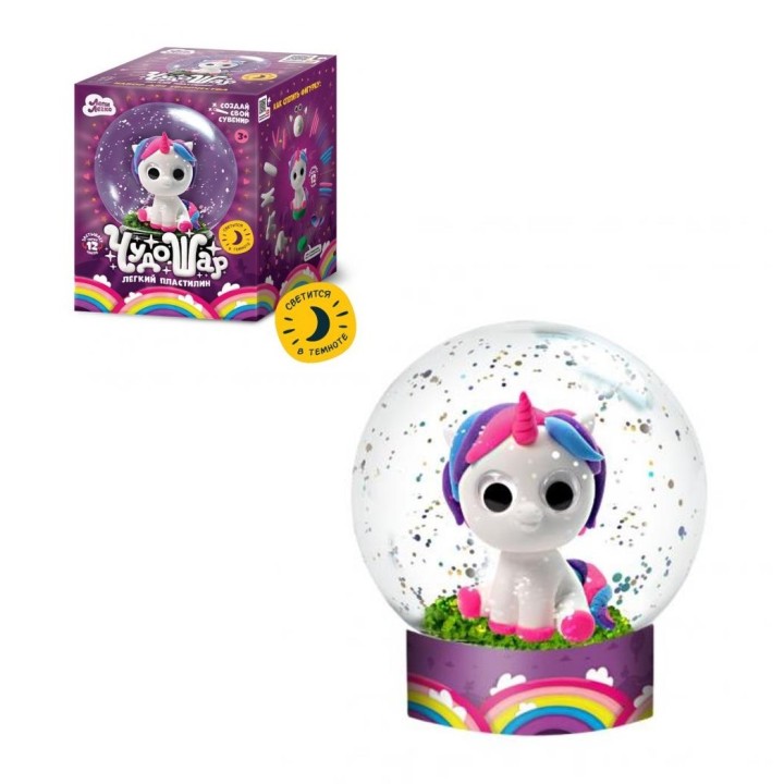 Набор ТМ "Лепи легко" Легкий пластилин "Чудо-шар Единорог" арт.C060Y