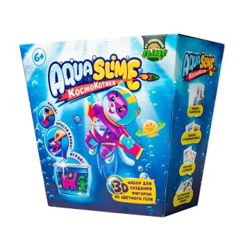 Набор "Aqua Slime" для изготовления фигурок из цветного геля "Космокотики" (средний) арт.AQ001