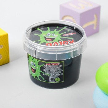 "Слайм Плюх" 7118BLBA 90g черный, контейнер /48