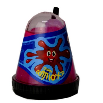 Слайм "Плюх" розовый перламутровый/12 арт.S130-40