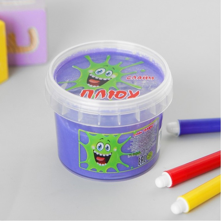 "Слайм Плюх" 7118FIBA 90g фиолетовый, контейнер