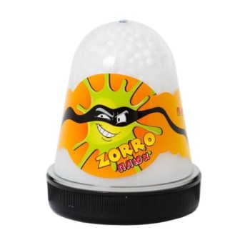 Слайм Плюх "ZORRO" перламутровый с шариками, жемчуг, 130 г /24