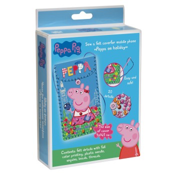 Свинка Пеппа. Шьем чехол д/моб. тел "Пеппа на каникулах" арт.32539