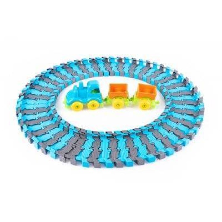 KNOPA. Игровой набор "Ж/дорога с паровозом и вагонами" арт.86207 /4 (Пластмастер)