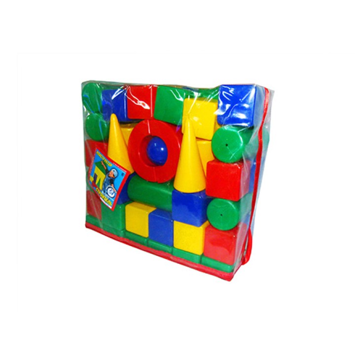 Юг-пласт. Конструктор "Строитель" 58 дет. в сумке арт.5009 /4