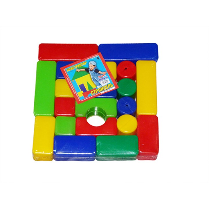 Юг-пласт. Конструктор "Строитель мини" 20 дет. арт.9014