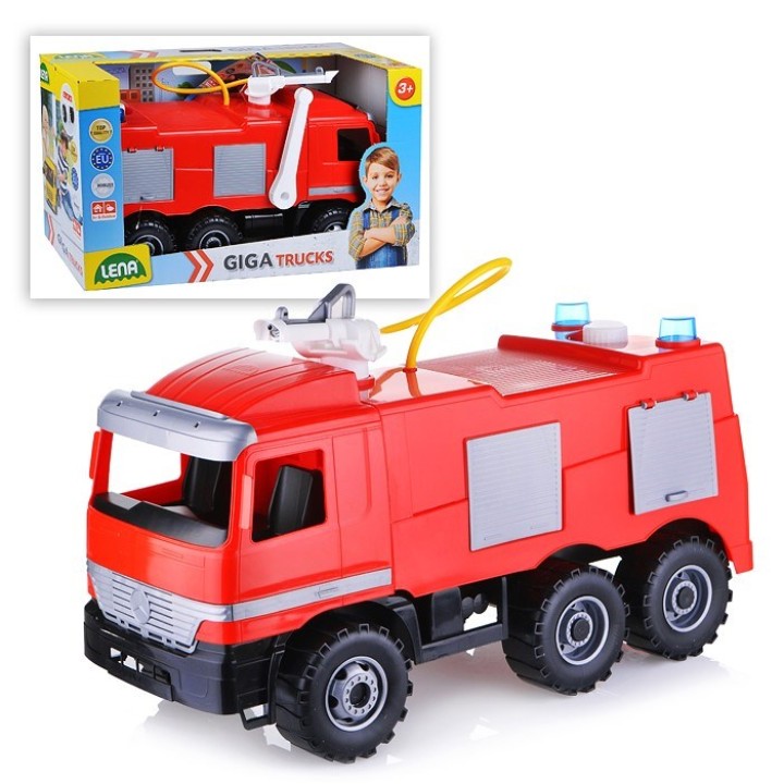 Lena 2058 Пожарная машина "Mercedes" 65 см в подар. упаковке (каталка)