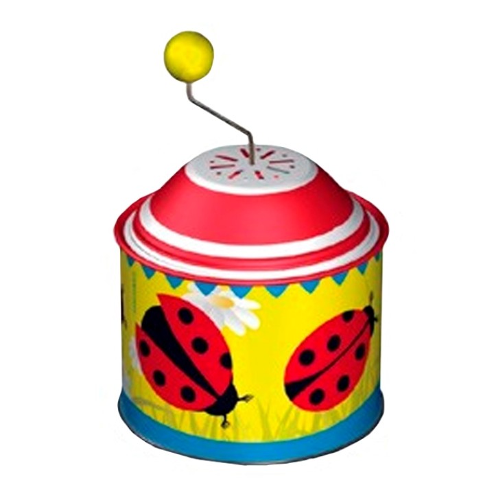 Bolz 52762 Шарманка "Божья коровка" музыкальная с мелодией (диам.7,5 см; выс.11см)