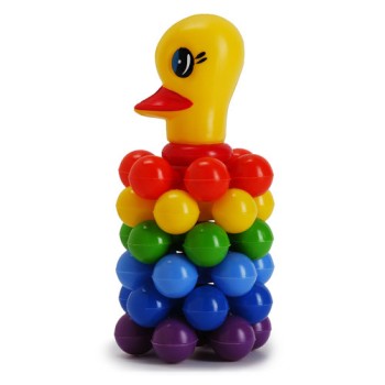Росигрушка.Пирамида с шариками "Уточка" (18 см.,8 дет) арт.9249 /28