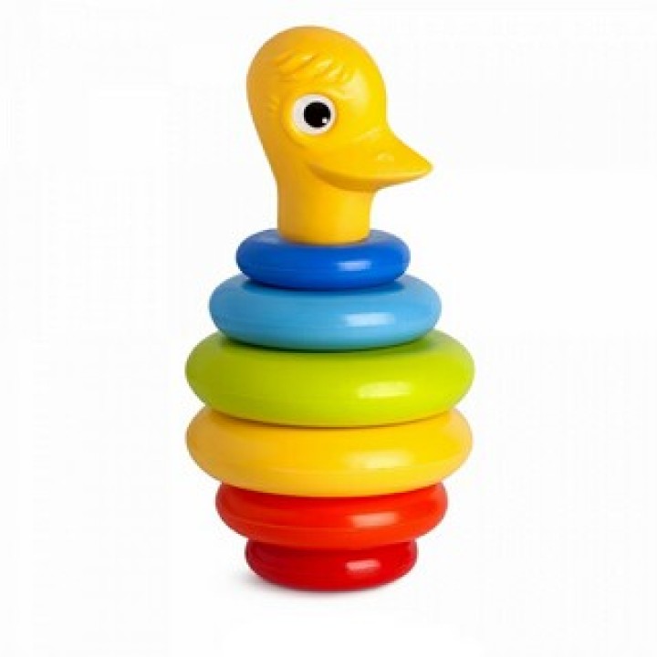 Росигрушка.Пирамида-мини с кольцами "Утёнок" 19 см. (8 дет) арт.7007 /9244