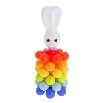 Росигрушка.Пирамида-мини с шарами "Зайка" 22 см. 8 дет. арт.9246 /26