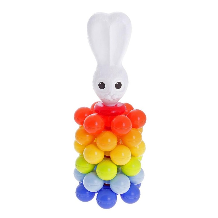 Росигрушка.Пирамида-мини с шарами "Зайка" 22 см. 8 дет. арт.9246 /26