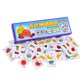 Стеллар. Домино большое №14 "Фрукты" арт.00014 в футляре/ 16