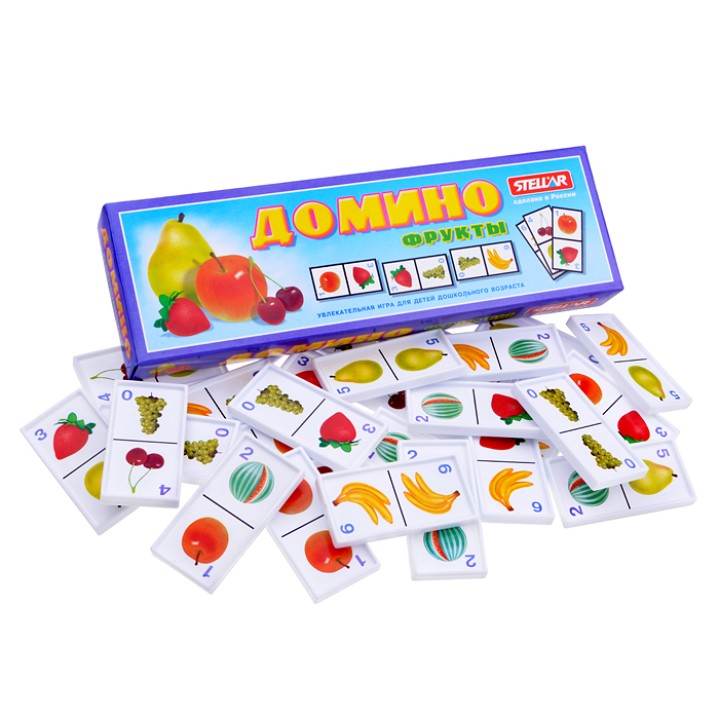 Стеллар. Домино большое №14 "Фрукты" арт.00014 в футляре/ 16