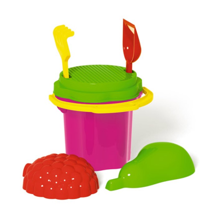 Стеллар. Ведро-цветок № 103 0,3 л, сито, грабли, совок, 2 формочки арт.01803/55