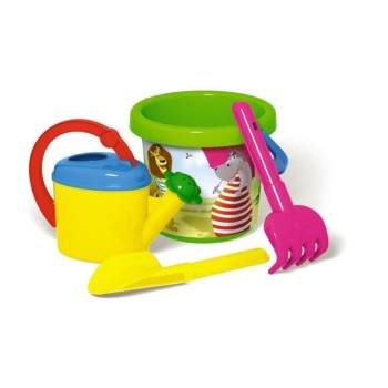 Стеллар. Песочный набор № 133 (ведро 1,4 л термо, лопатка 19см, грабли 19см, лейка 0,5 л) арт.01833