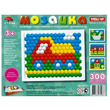 Стеллар. Мозаика арт.01021 (диаметр 13 мм/300 дет.) прямоугольная коробка /20
