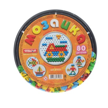 Стеллар. Мозаика арт.01033 (диаметр 13 мм/80 дет.), круглая коробка /18