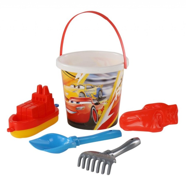 Полесье. Набор Disney/Pixar "Тачки" №18:ведро с накл.,лопатка №5,граб.№5,форм. арт.65476