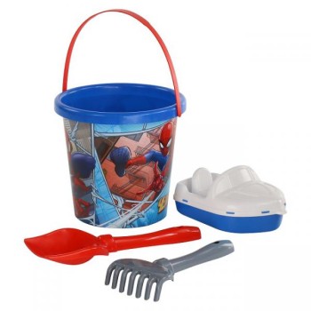 Полесье. Набор Marvel «Человек-Паук» №10: ведро, лопатка №5, грабельки №5, катер "Ветерок" арт.65834