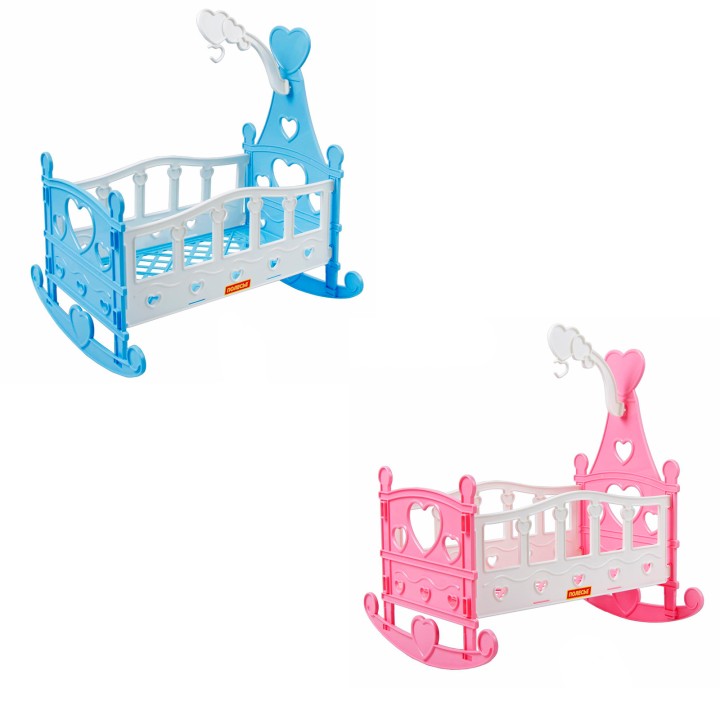 Полесье. Кроватка-качалка сборная для кукол №3 арт.62079 (8 элементов) (в пакете)