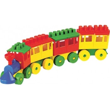 Полесье. Конструктор "Паровозик" 3 вагона арт.2051 /23