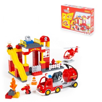 Полесье. Конструктор "Макси" "Пожарная станция" 81 эл. (в коробке) арт.77509 /3