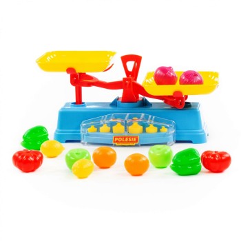 Полесье. Весы с набором продуктов (12 эл.) (в сеточке) арт.53787