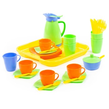 Полесье. Набор детской посуды "Алиса" с подносом на 4 персоны арт.40640 /9