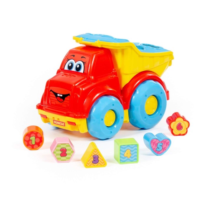 Полесье. Игрушка развивающая "Автомобиль-самосвал" (в сеточке) арт.87997