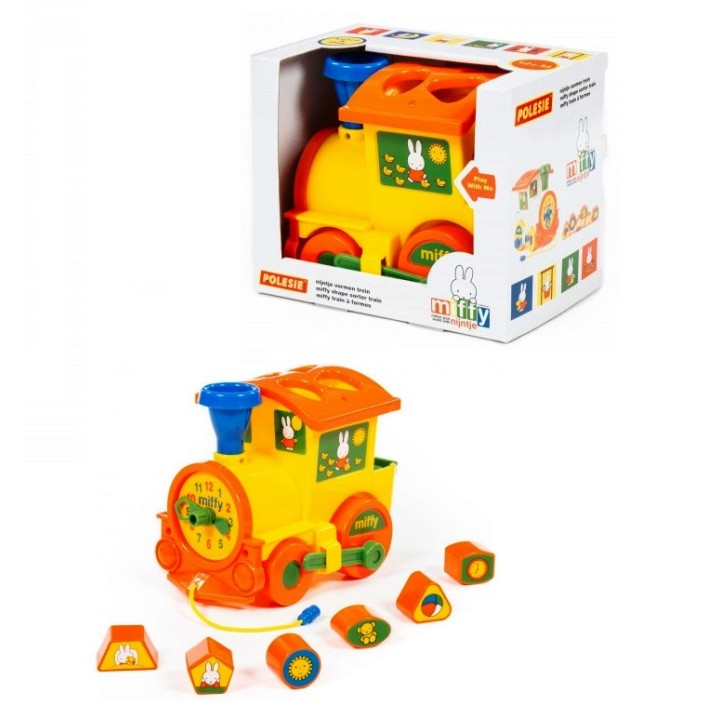 Полесье. Логический паровозик "Миффи" с 6 кубиками №1 (в коробке) арт.80585 /12