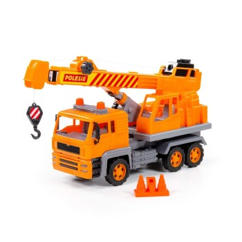 Полесье. "Алмаз" автомобиль-кран №2 инерционный (в сеточке) арт.87928 /6