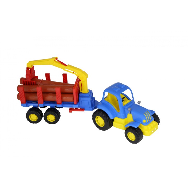 Полесье. Трактор "Крепыш" с полуприцепом-лесовозом арт.44815 /6*