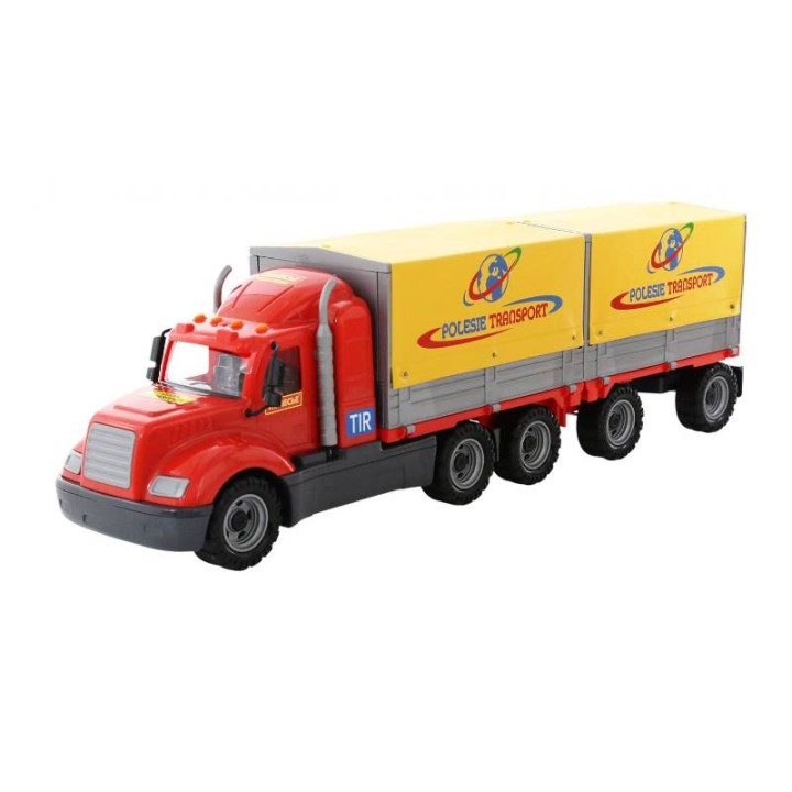 Полесье. Авто "Майк" бортовой тентовый с прицепом (в сеточке) арт.55583 /1