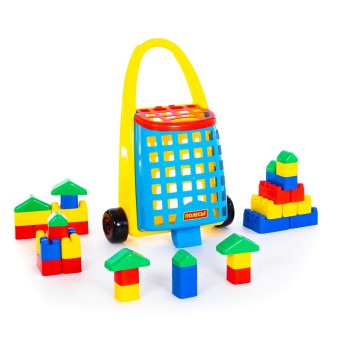 Полесье. Забавная тележка + конструктор "Беби" (38 эл) арт.46888 /2