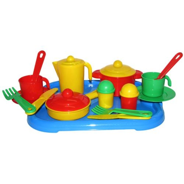 Полесье. Набор посуды "Настенька" с подносом на 2 персоны арт.3940 /9*