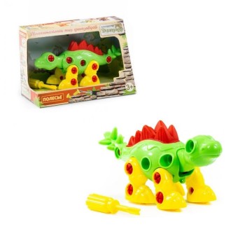 Полесье. Конструктор-динозавр "Стегозавр" 30 эл. (в коробке) арт.76793 /10